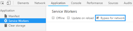 Disabling service worker network requests